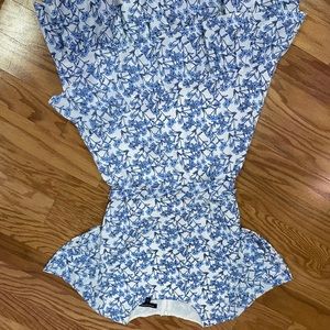 Banana Republic Blue Floral Tie Dress